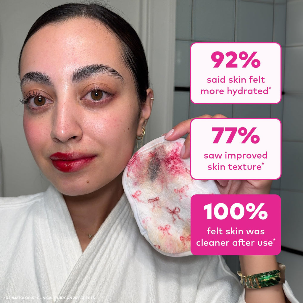 The Original MakeUp Eraser 7-Day Set, Erase All Makeup with Just Water, Including Waterproof Mascara, Eyeliner, Foundation, Lipstick, Sunscreen, and More! Seashells, 7ct.