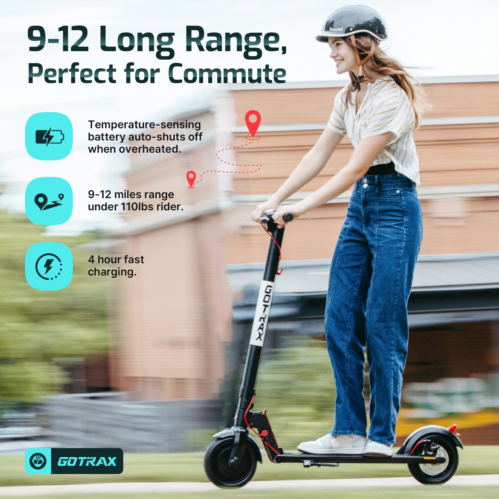 Gotrax GXL V2 Electric Scooter for Adult, 8.5" Solid Tire Max 12 Mile 15.5Mph Speed Powered By 250W Motor, Foldable Commuting E Scooter for Adult