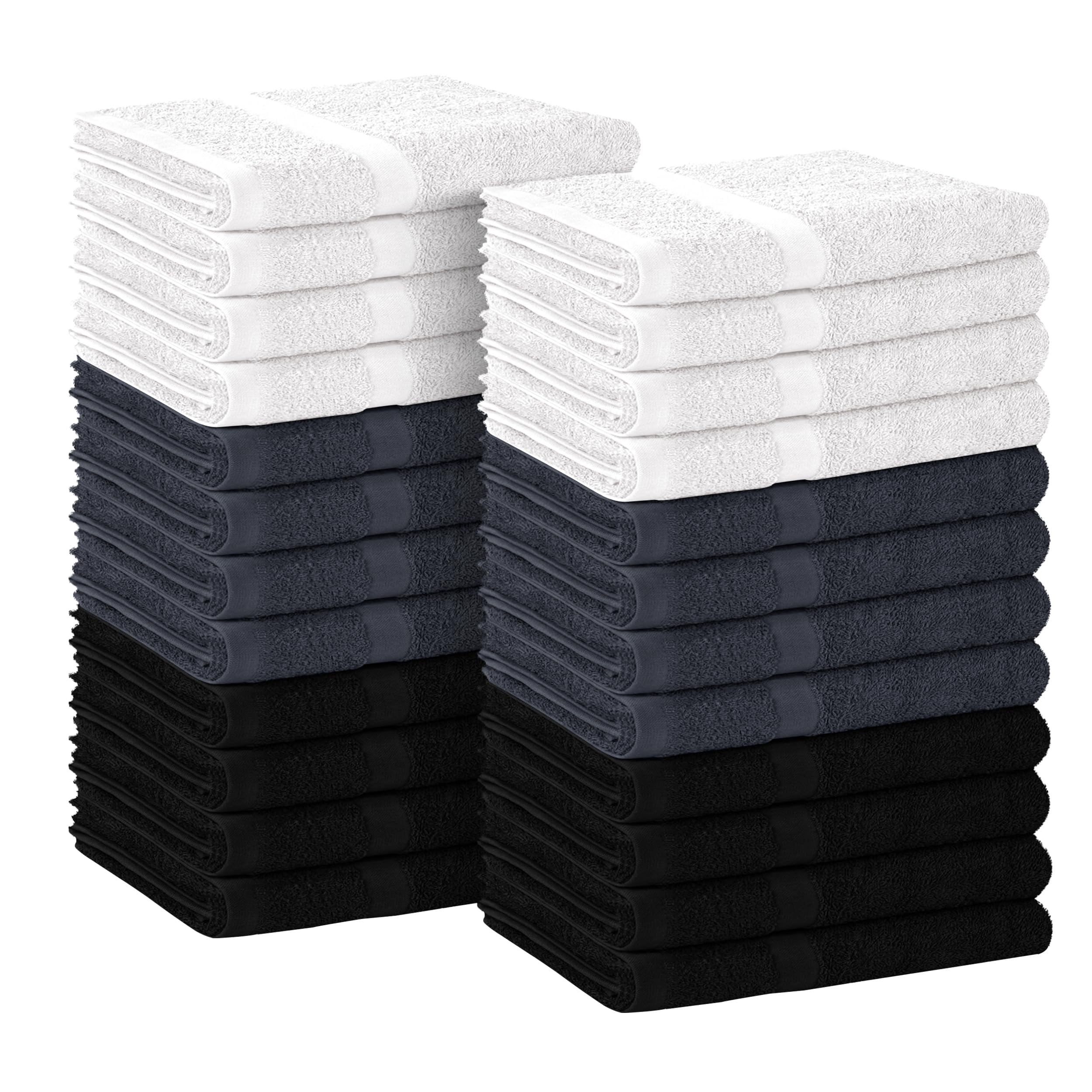 Avalon Towels Salon Towel - Pink Hand Towels Bulk Pack of 24 - 100% Cotton Absorbent Spa, Facial & Gym Towel for Working Out - 16x27 Inches (Not Bleach Proof)