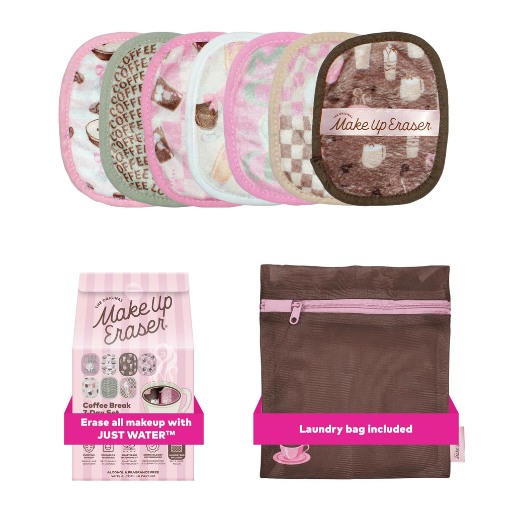 The Original MakeUp Eraser 7-Day Set, Erase All Makeup with Just Water, Including Waterproof Mascara, Eyeliner, Foundation, Lipstick, Sunscreen, and More! Seashells, 7ct.
