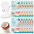 Epielle Intensive Repairing Hand & Foot Masks, Restore and Moisturize Dry, Cracked Skin, Self Care Gifts for Women, Spa Kit, 6 Moisturizing Gloves & 6 Moisturizing Socks
