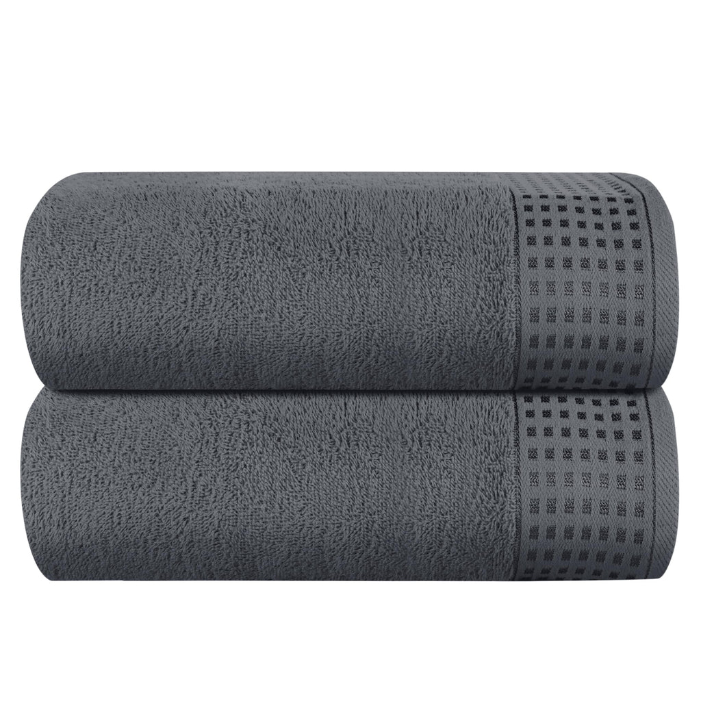 GLAMBURG 100% Cotton Ultra Soft 6 Pack Towel Set, Contains 2 Bath Towels 28x55 Inches, 2 Hand Towels 16x24 Inches & 2 Wash Coths 12x12 Inches, Compact Absorbent Lightweight & Quickdry - Pink