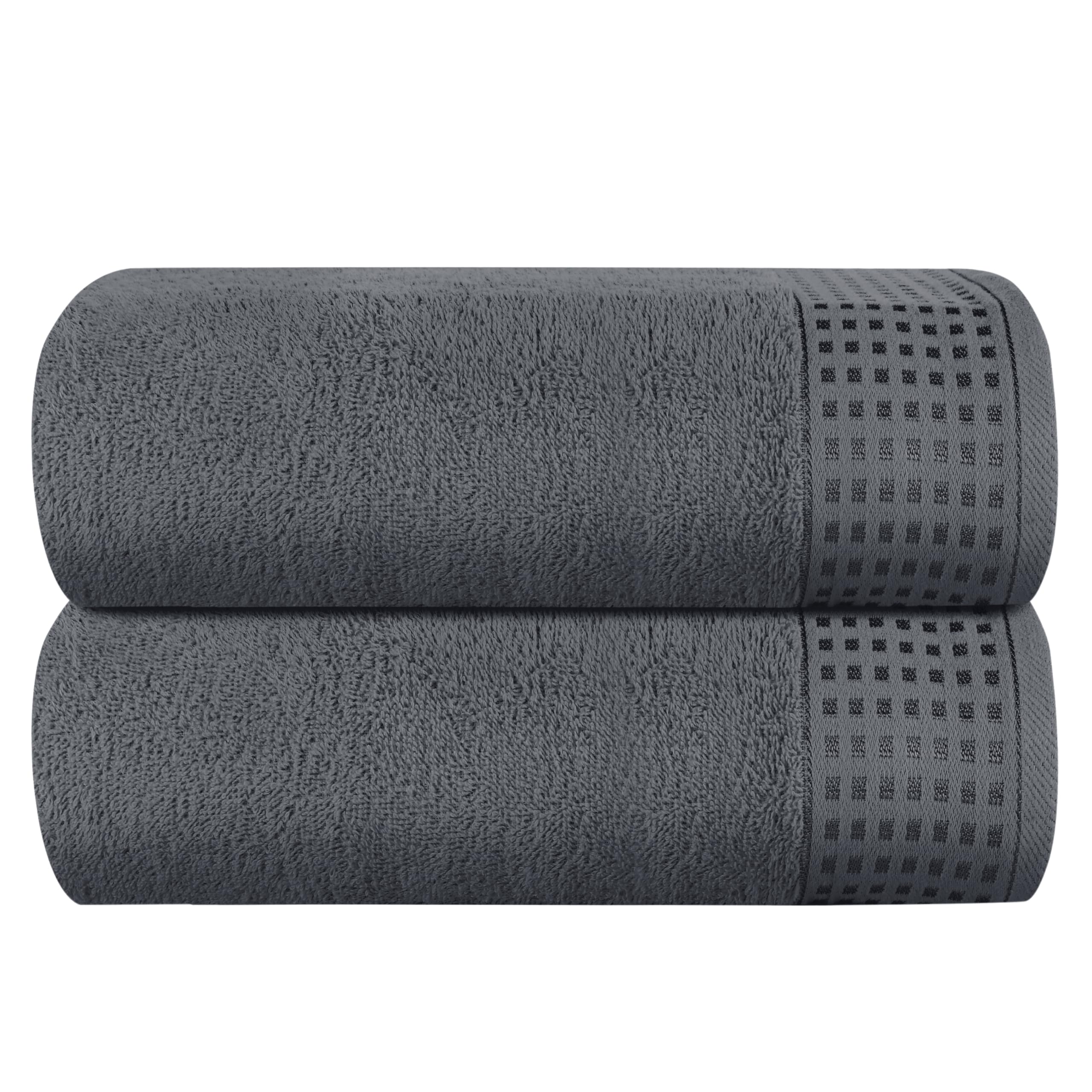 GLAMBURG 100% Cotton Ultra Soft 6 Pack Towel Set, Contains 2 Bath Towels 28x55 Inches, 2 Hand Towels 16x24 Inches & 2 Wash Coths 12x12 Inches, Compact Absorbent Lightweight & Quickdry - Pink