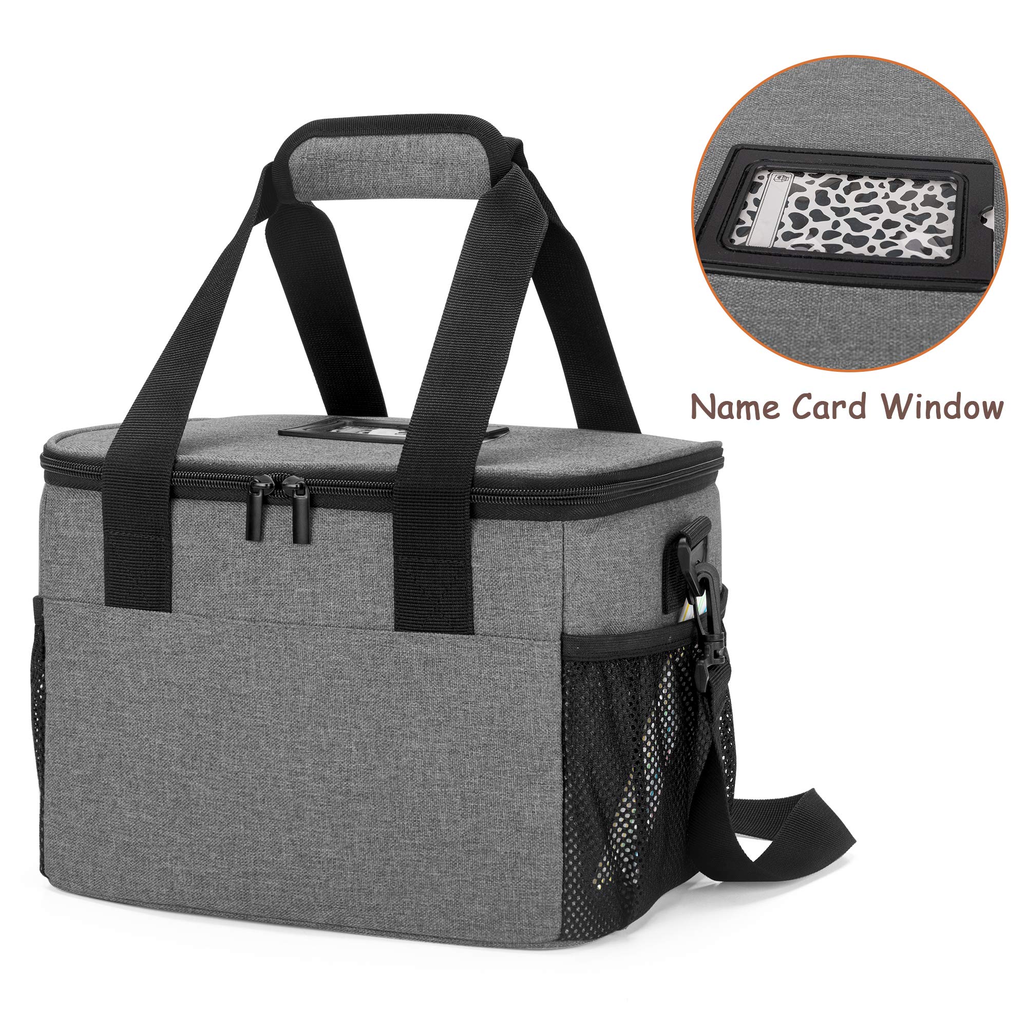 Trunab Reusable 6 Cups Drink Carrier for Delivery Insulated Drink Caddy with Handle and Shoulder Strap, Adjustable Dividers, Beverages Carrier Tote Bag, for Daily Life Takeout, Outdoors, Travel