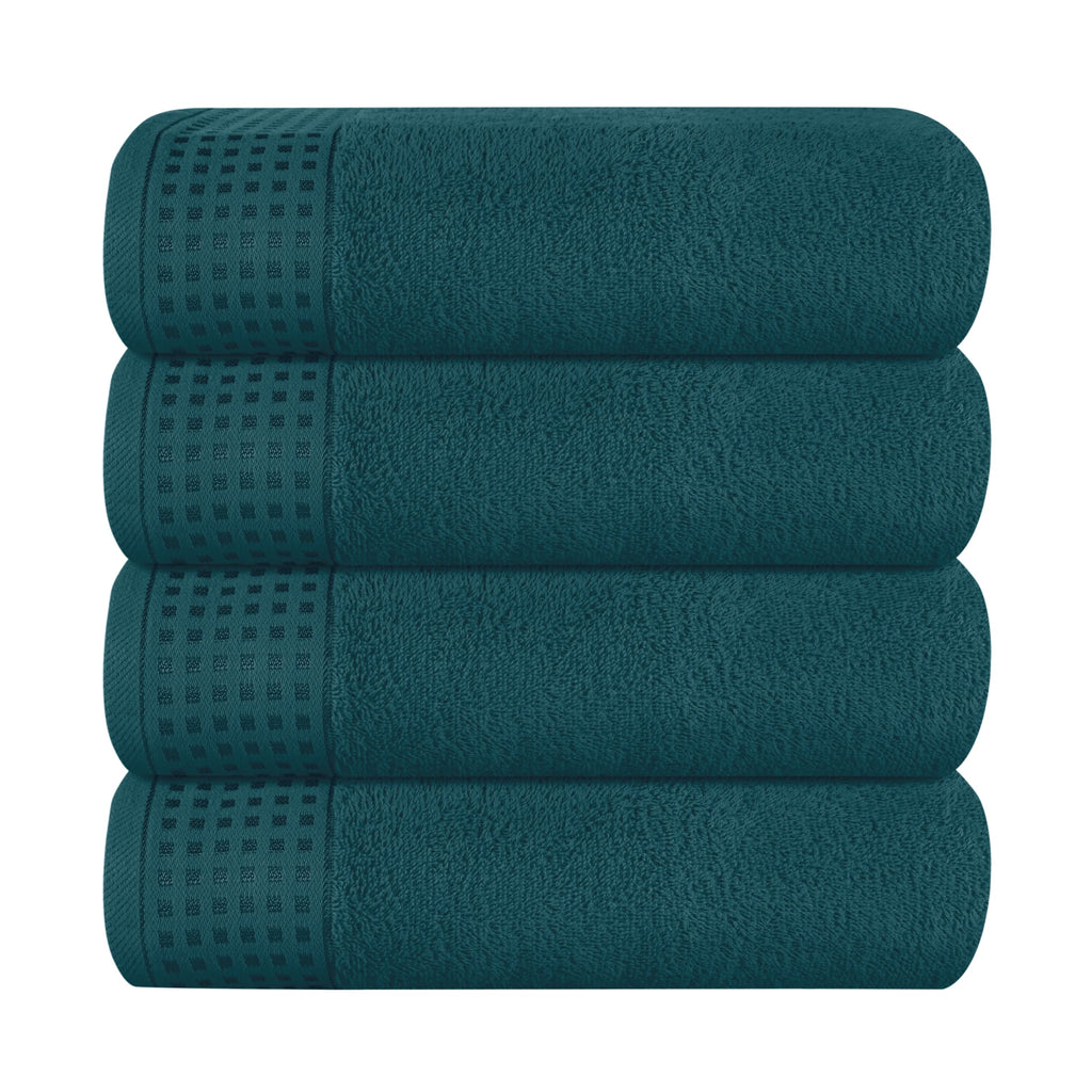 GLAMBURG 100% Cotton Ultra Soft 6 Pack Towel Set, Contains 2 Bath Towels 28x55 Inches, 2 Hand Towels 16x24 Inches & 2 Wash Coths 12x12 Inches, Compact Absorbent Lightweight & Quickdry - Pink