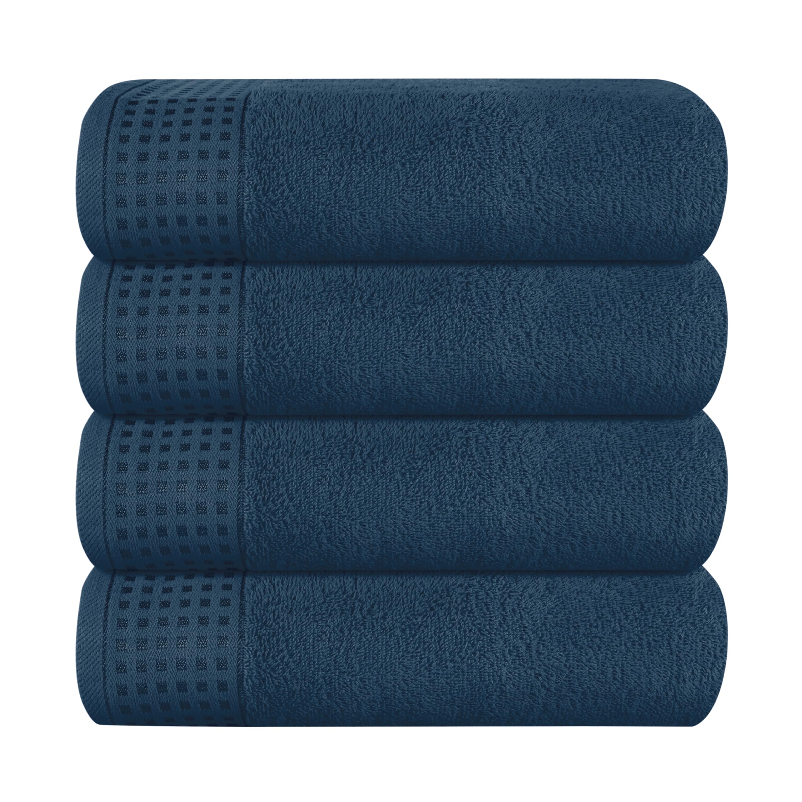 GLAMBURG 100% Cotton Ultra Soft 6 Pack Towel Set, Contains 2 Bath Towels 28x55 Inches, 2 Hand Towels 16x24 Inches & 2 Wash Coths 12x12 Inches, Compact Absorbent Lightweight & Quickdry - Pink