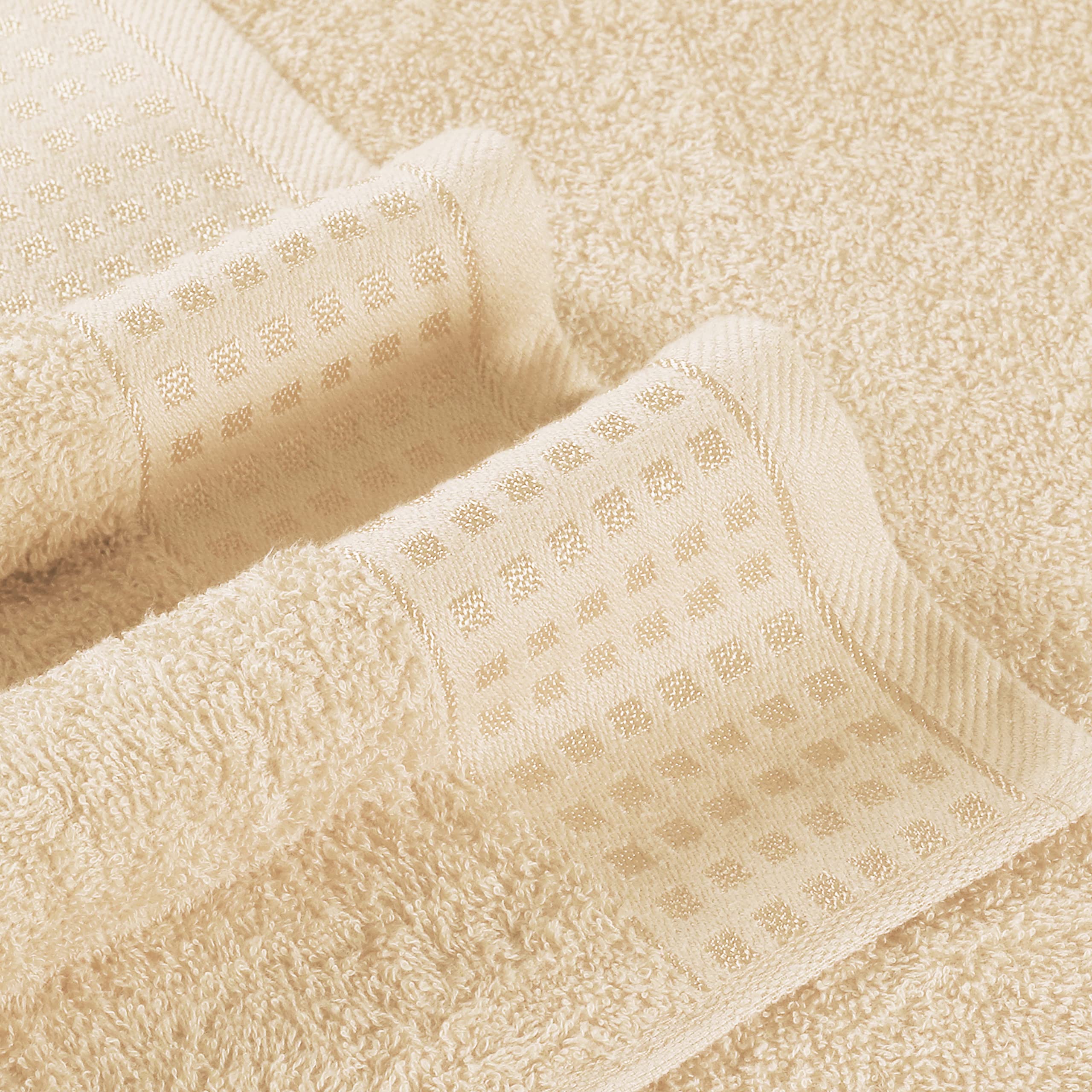 GLAMBURG 100% Cotton Ultra Soft 6 Pack Towel Set, Contains 2 Bath Towels 28x55 Inches, 2 Hand Towels 16x24 Inches & 2 Wash Coths 12x12 Inches, Compact Absorbent Lightweight & Quickdry - Pink