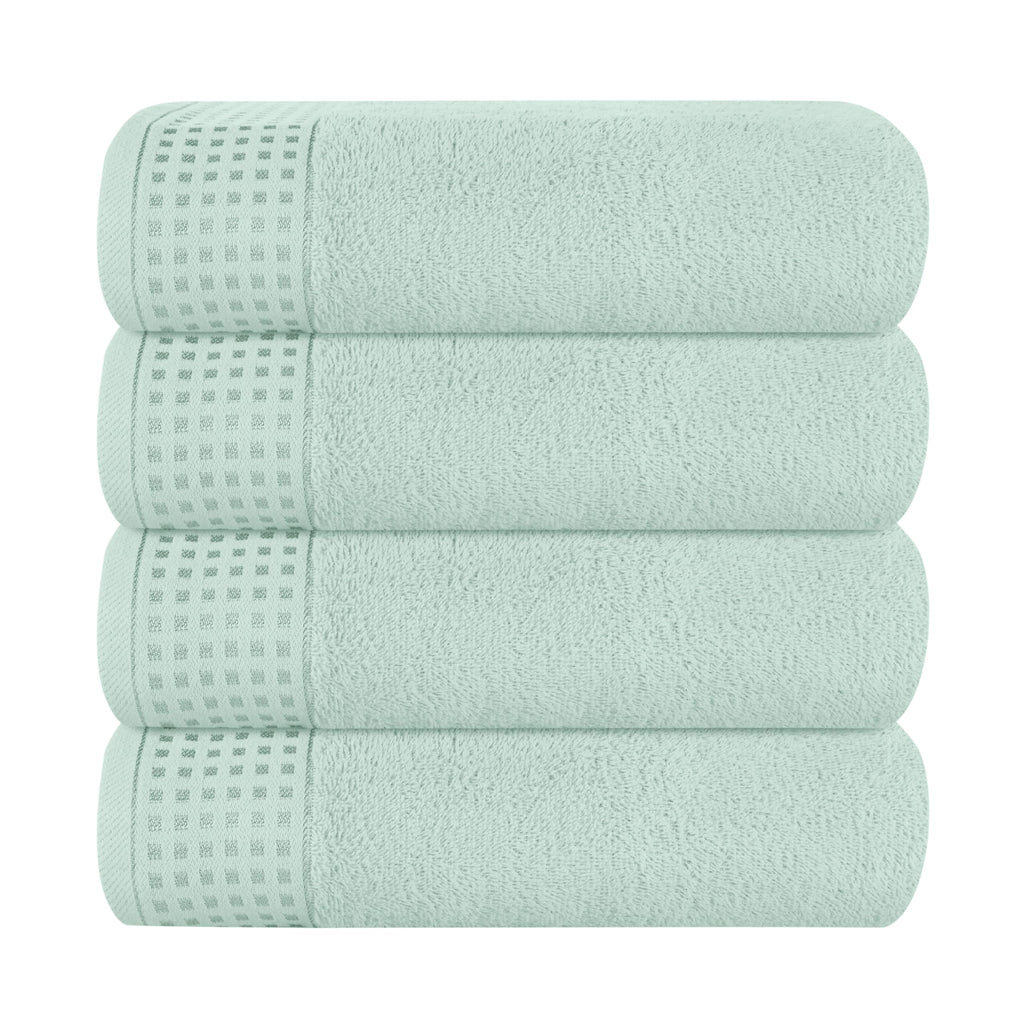 GLAMBURG 100% Cotton Ultra Soft 6 Pack Towel Set, Contains 2 Bath Towels 28x55 Inches, 2 Hand Towels 16x24 Inches & 2 Wash Coths 12x12 Inches, Compact Absorbent Lightweight & Quickdry - Pink