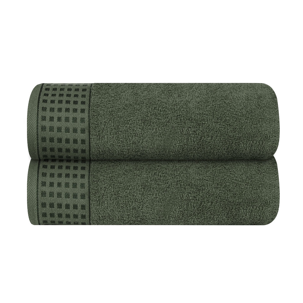 GLAMBURG 100% Cotton Ultra Soft 6 Pack Towel Set, Contains 2 Bath Towels 28x55 Inches, 2 Hand Towels 16x24 Inches & 2 Wash Coths 12x12 Inches, Compact Absorbent Lightweight & Quickdry - Pink