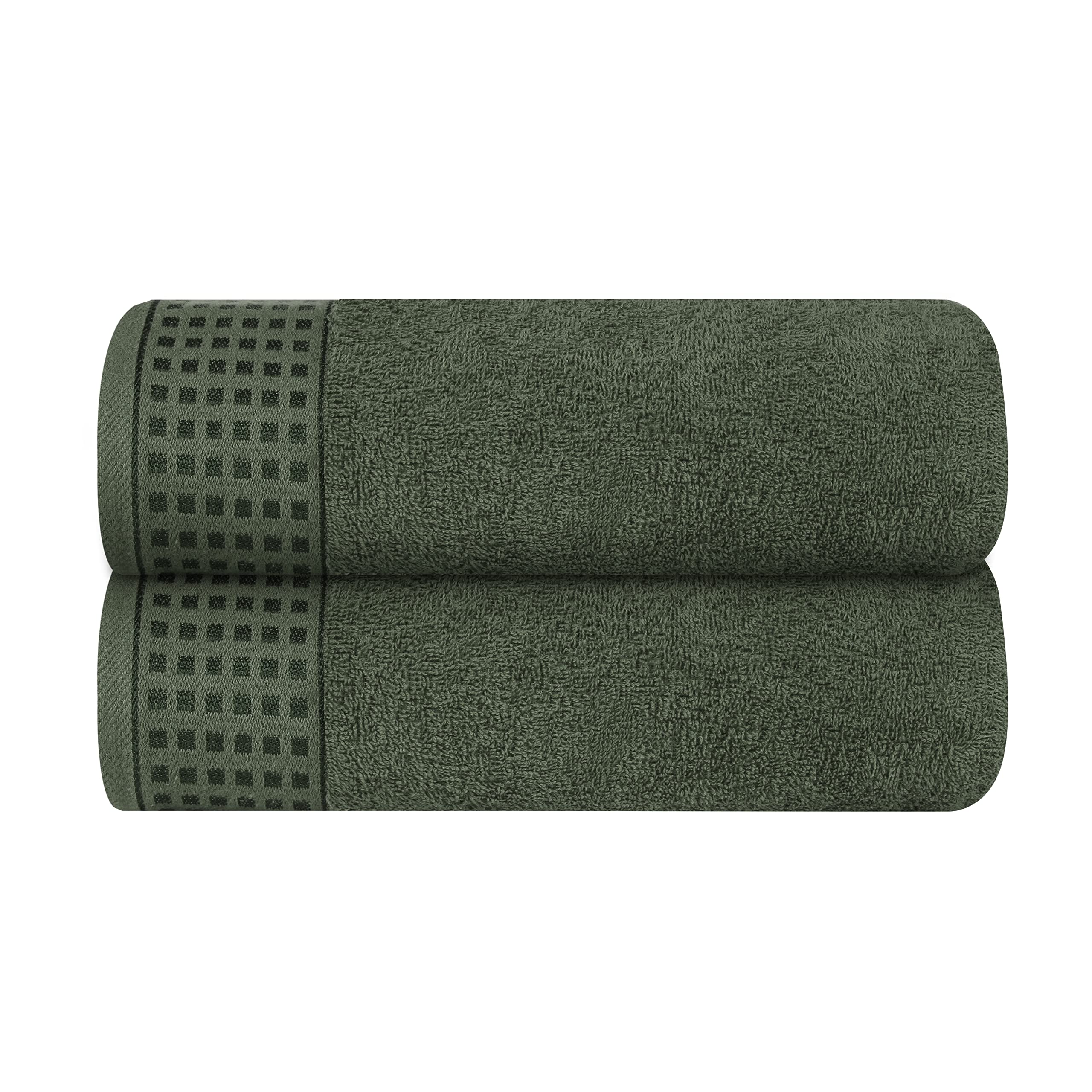 GLAMBURG 100% Cotton Ultra Soft 6 Pack Towel Set, Contains 2 Bath Towels 28x55 Inches, 2 Hand Towels 16x24 Inches & 2 Wash Coths 12x12 Inches, Compact Absorbent Lightweight & Quickdry - Pink