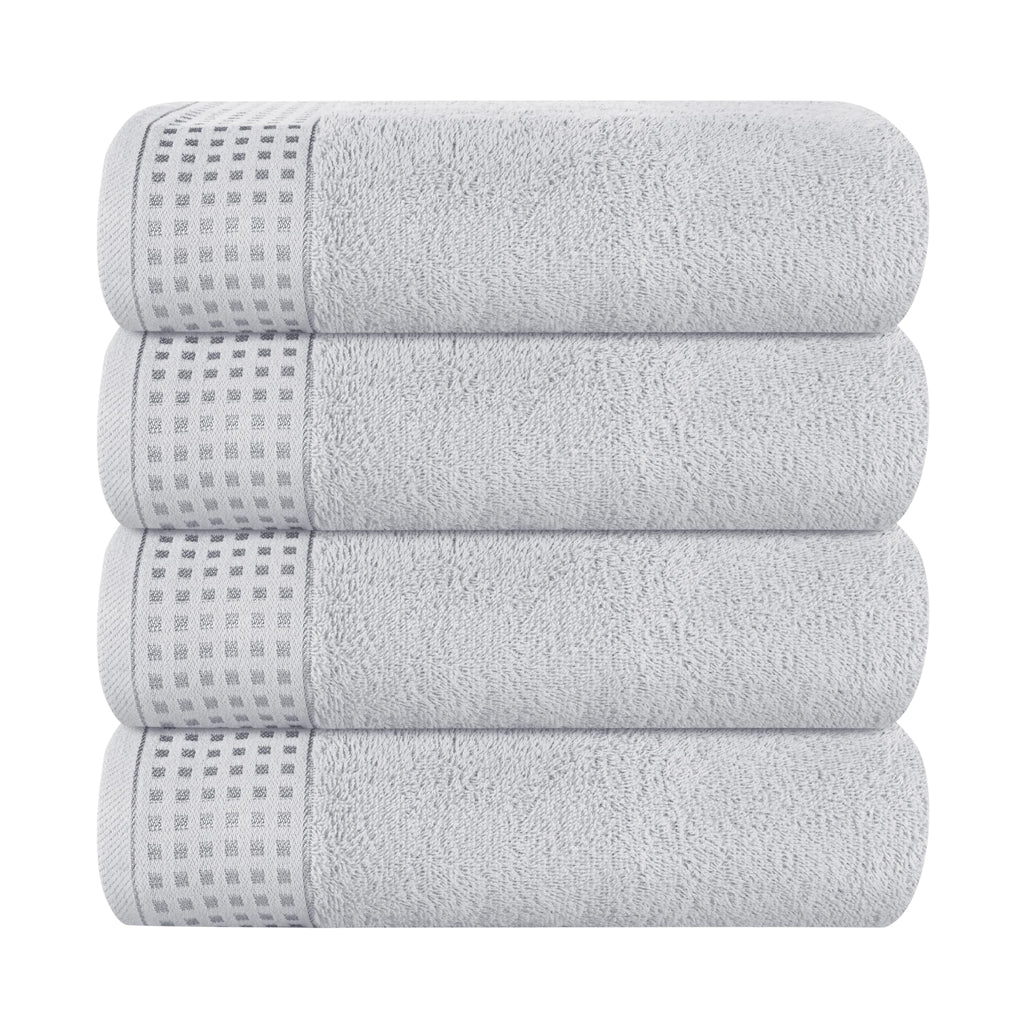 GLAMBURG 100% Cotton Ultra Soft 6 Pack Towel Set, Contains 2 Bath Towels 28x55 Inches, 2 Hand Towels 16x24 Inches & 2 Wash Coths 12x12 Inches, Compact Absorbent Lightweight & Quickdry - Pink
