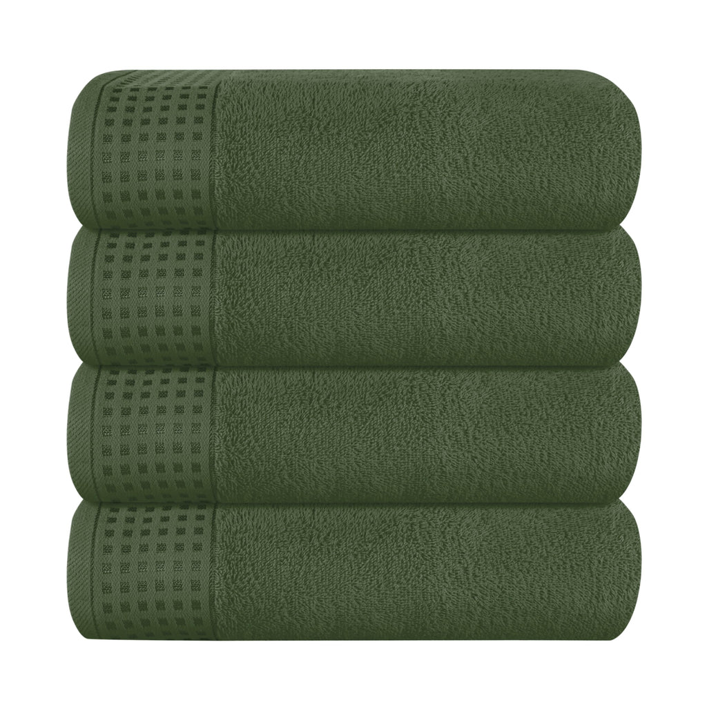 GLAMBURG 100% Cotton Ultra Soft 6 Pack Towel Set, Contains 2 Bath Towels 28x55 Inches, 2 Hand Towels 16x24 Inches & 2 Wash Coths 12x12 Inches, Compact Absorbent Lightweight & Quickdry - Pink