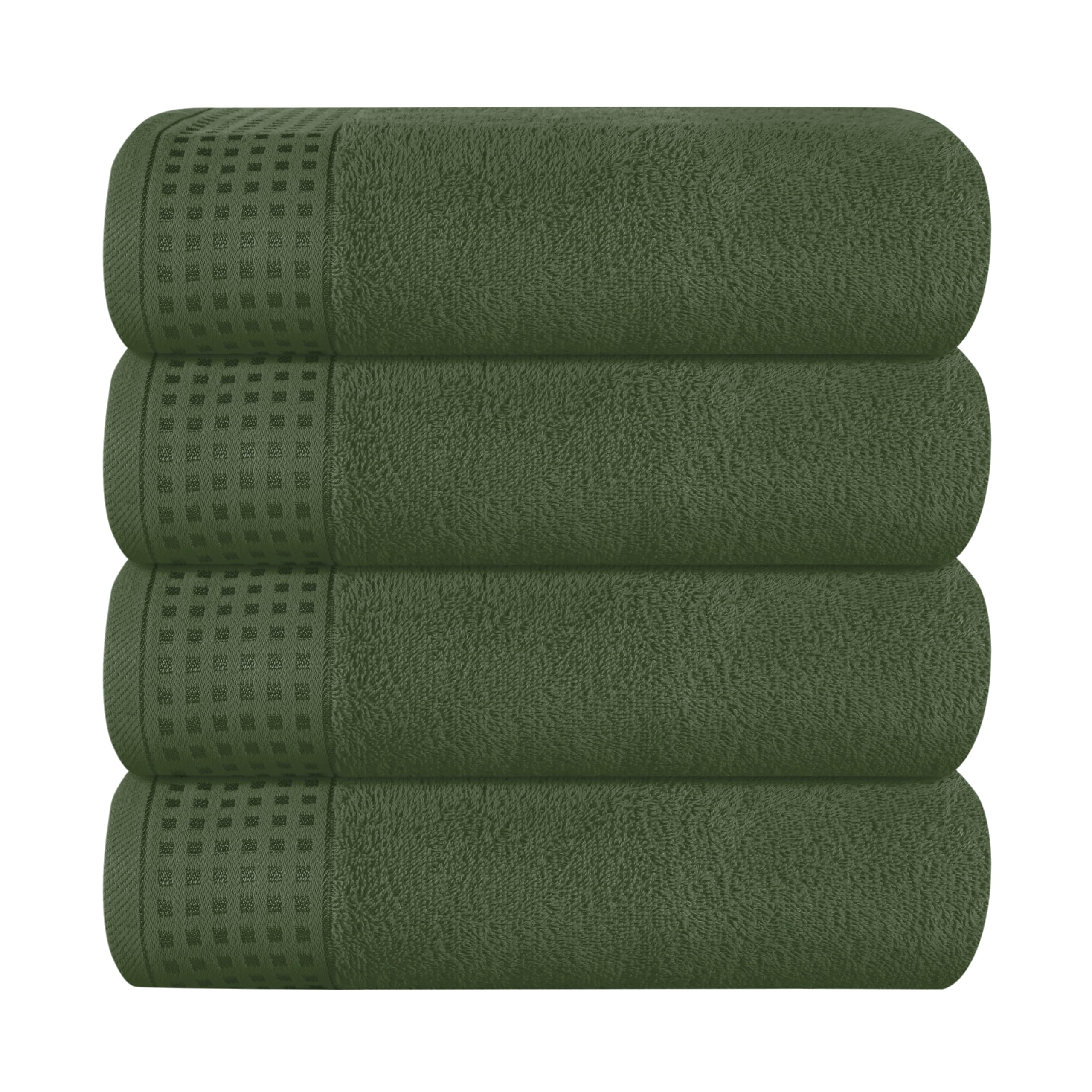 GLAMBURG 100% Cotton Ultra Soft 6 Pack Towel Set, Contains 2 Bath Towels 28x55 Inches, 2 Hand Towels 16x24 Inches & 2 Wash Coths 12x12 Inches, Compact Absorbent Lightweight & Quickdry - Pink