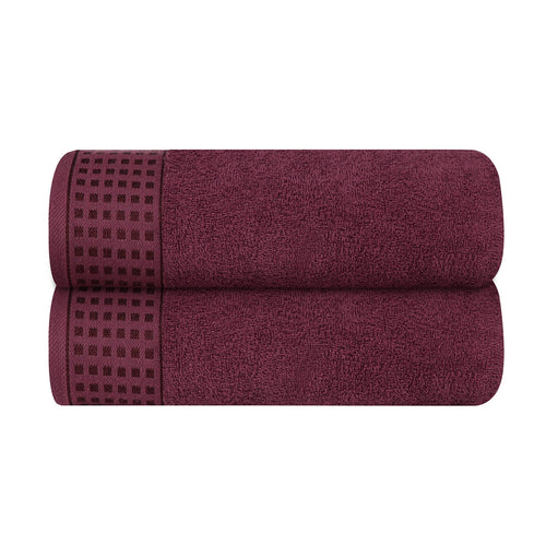 GLAMBURG 100% Cotton Ultra Soft 6 Pack Towel Set, Contains 2 Bath Towels 28x55 Inches, 2 Hand Towels 16x24 Inches & 2 Wash Coths 12x12 Inches, Compact Absorbent Lightweight & Quickdry - Pink