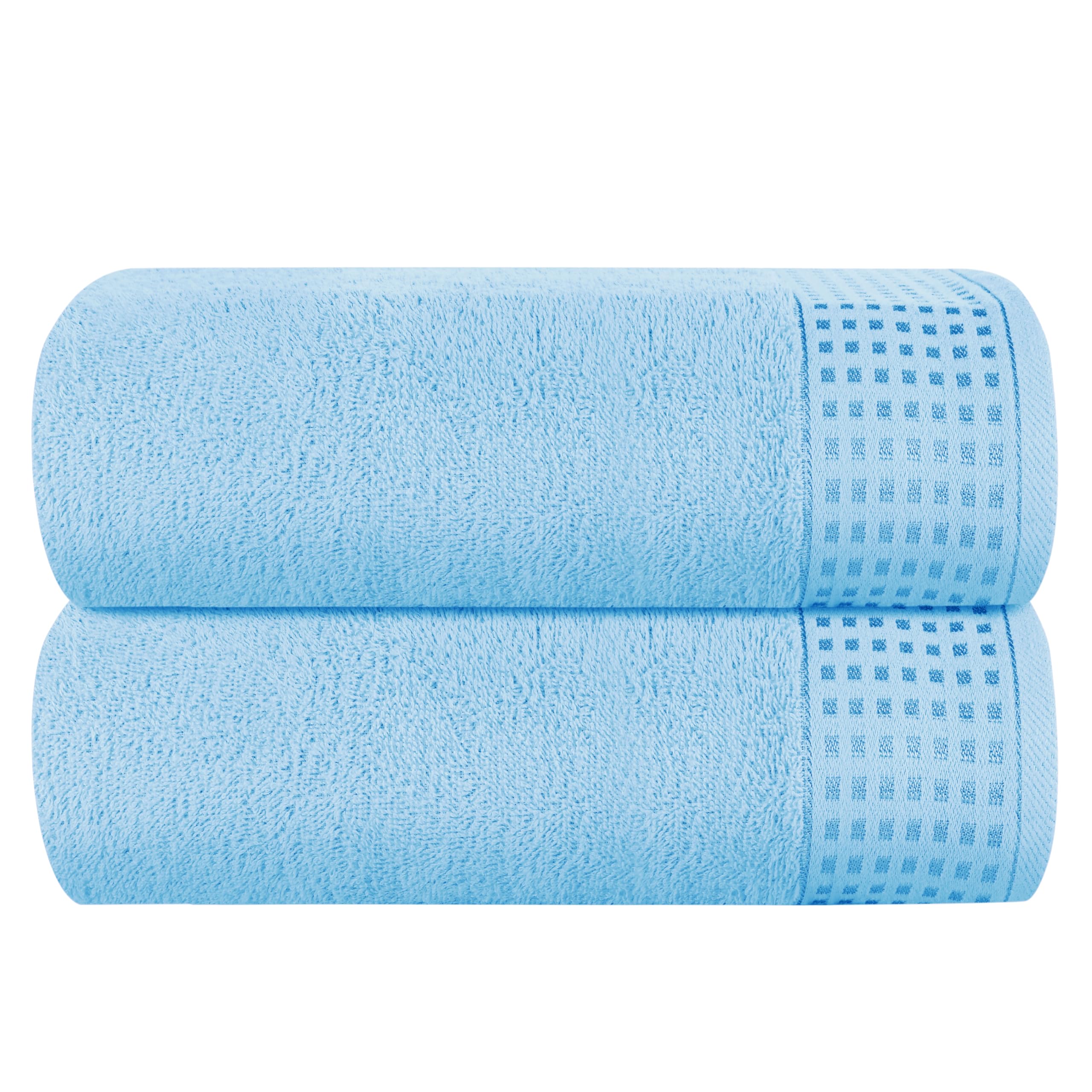 GLAMBURG 100% Cotton Ultra Soft 6 Pack Towel Set, Contains 2 Bath Towels 28x55 Inches, 2 Hand Towels 16x24 Inches & 2 Wash Coths 12x12 Inches, Compact Absorbent Lightweight & Quickdry - Pink