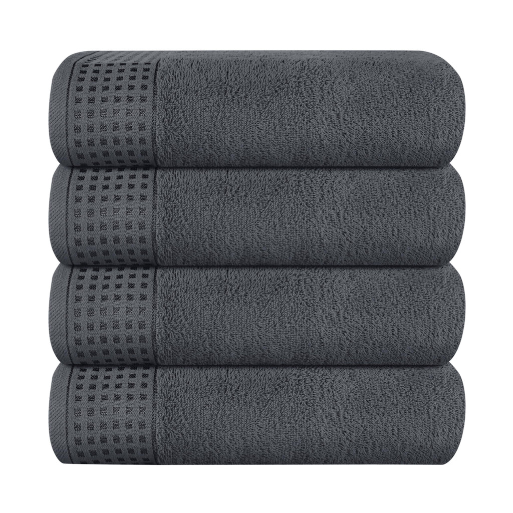 GLAMBURG 100% Cotton Ultra Soft 6 Pack Towel Set, Contains 2 Bath Towels 28x55 Inches, 2 Hand Towels 16x24 Inches & 2 Wash Coths 12x12 Inches, Compact Absorbent Lightweight & Quickdry - Pink