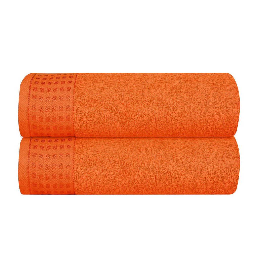 GLAMBURG 100% Cotton Ultra Soft 6 Pack Towel Set, Contains 2 Bath Towels 28x55 Inches, 2 Hand Towels 16x24 Inches & 2 Wash Coths 12x12 Inches, Compact Absorbent Lightweight & Quickdry - Pink