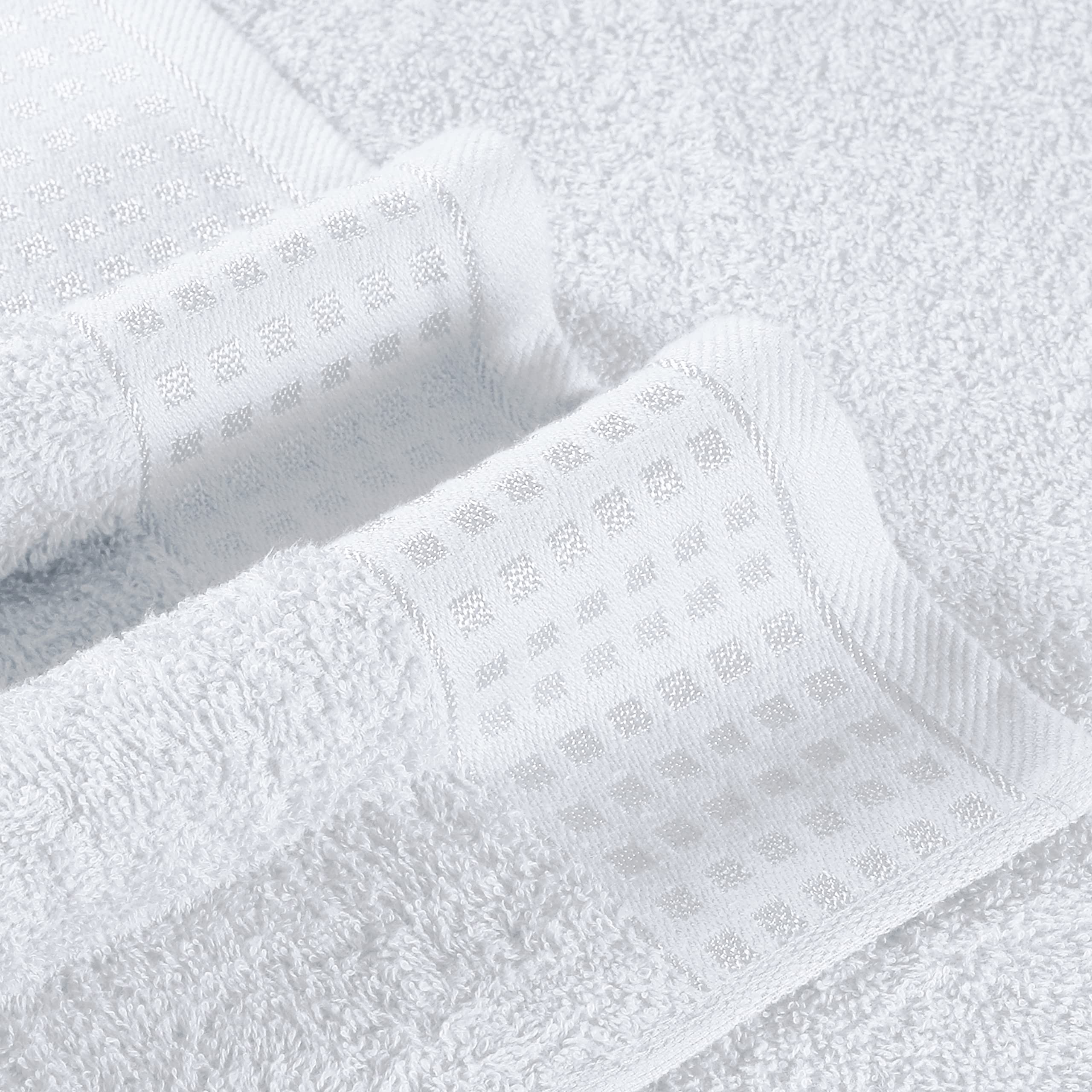 GLAMBURG 100% Cotton Ultra Soft 6 Pack Towel Set, Contains 2 Bath Towels 28x55 Inches, 2 Hand Towels 16x24 Inches & 2 Wash Coths 12x12 Inches, Compact Absorbent Lightweight & Quickdry - Pink